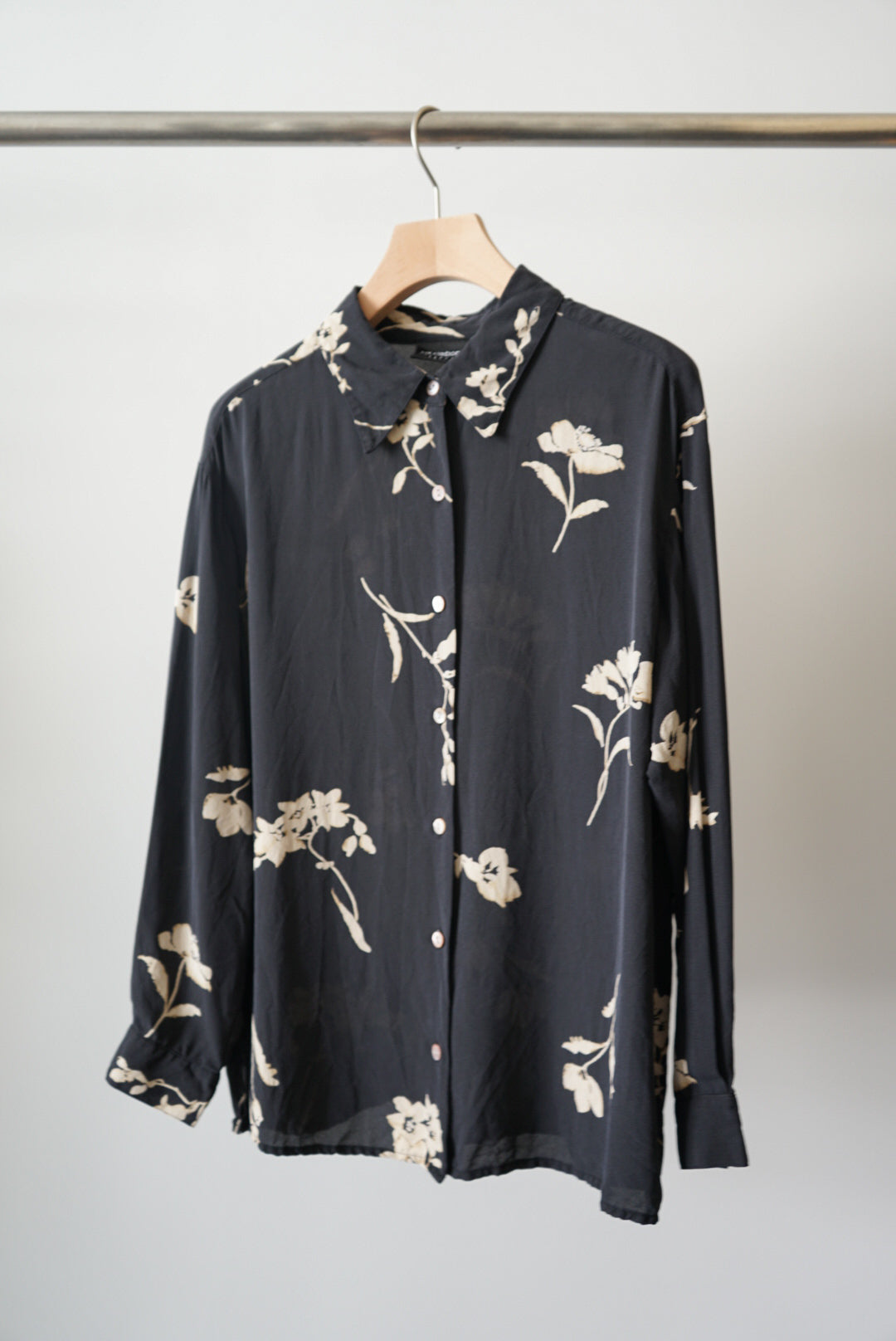 Flower silk shirt