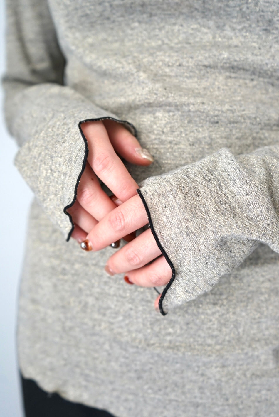 【HAKUJI】Glittery L/S PO -oatmeal-