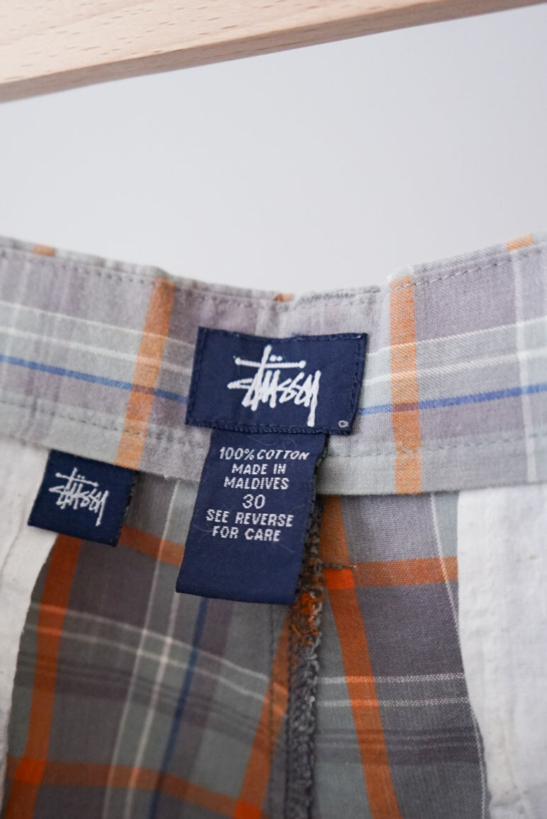 STUSSY check short pant