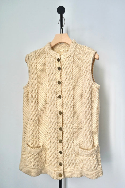Cable knit vest