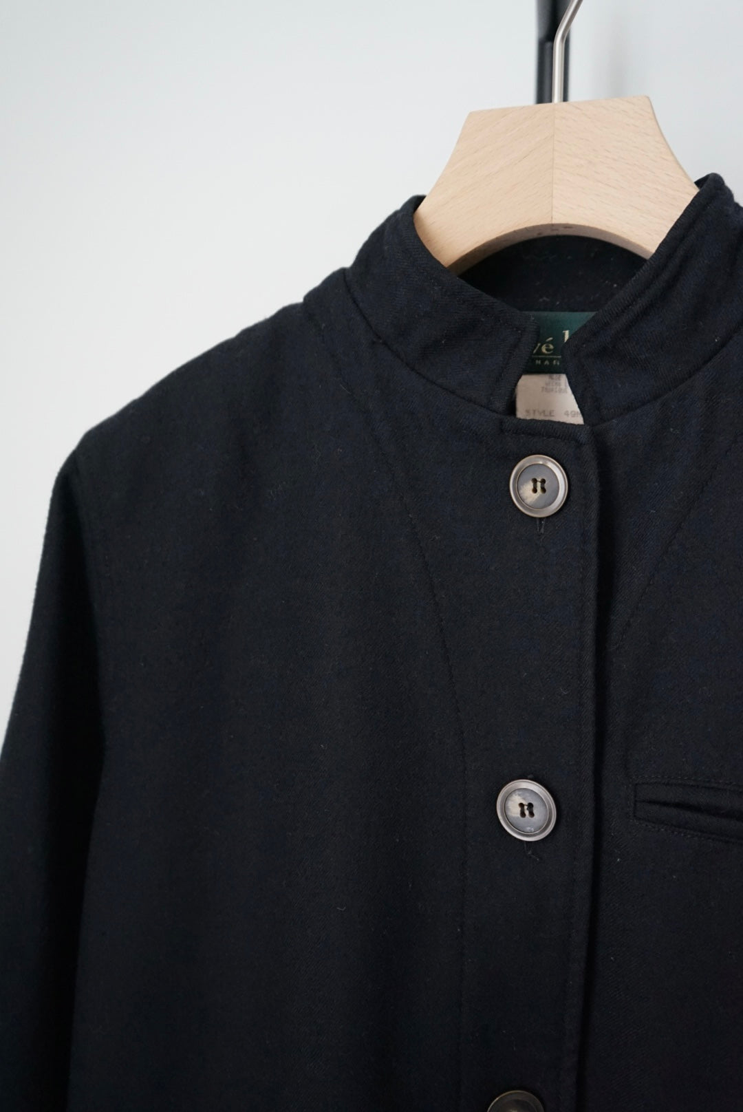Mao collar wool jacket