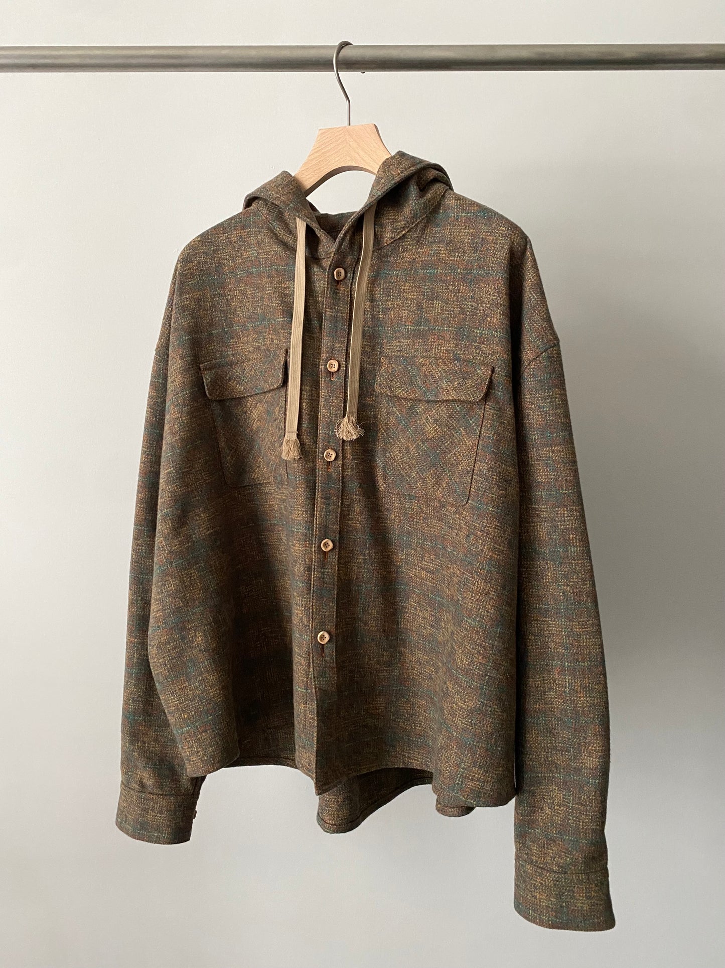 【SHOTAHIYAMA】hooded check shirt