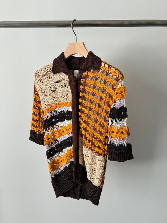 【tyn.TGOR】Hand crochet short-sleeve shirt