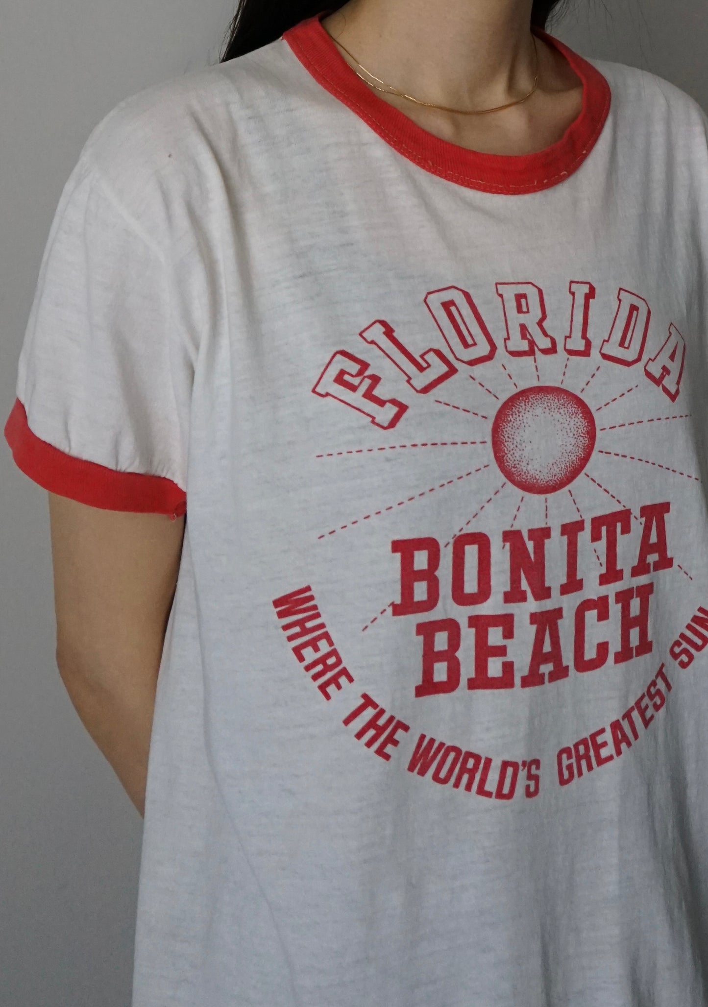80’s print ringer tee