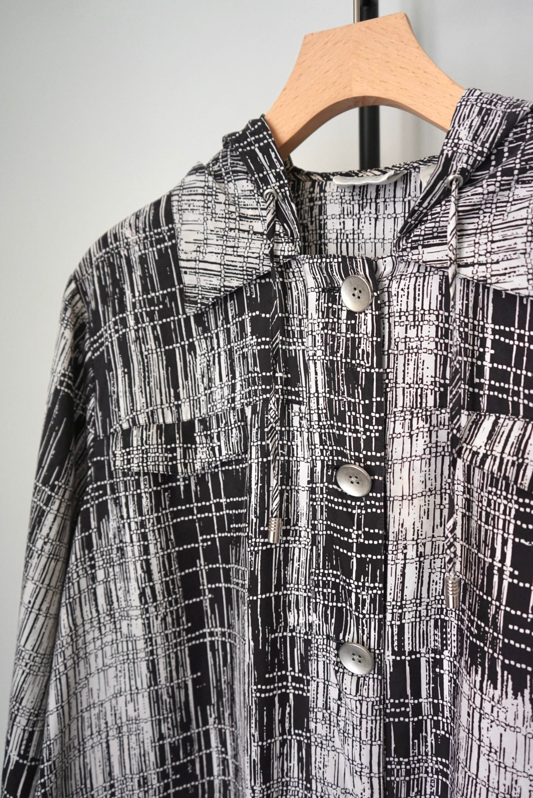 Silk art print foodie shirt jacket
