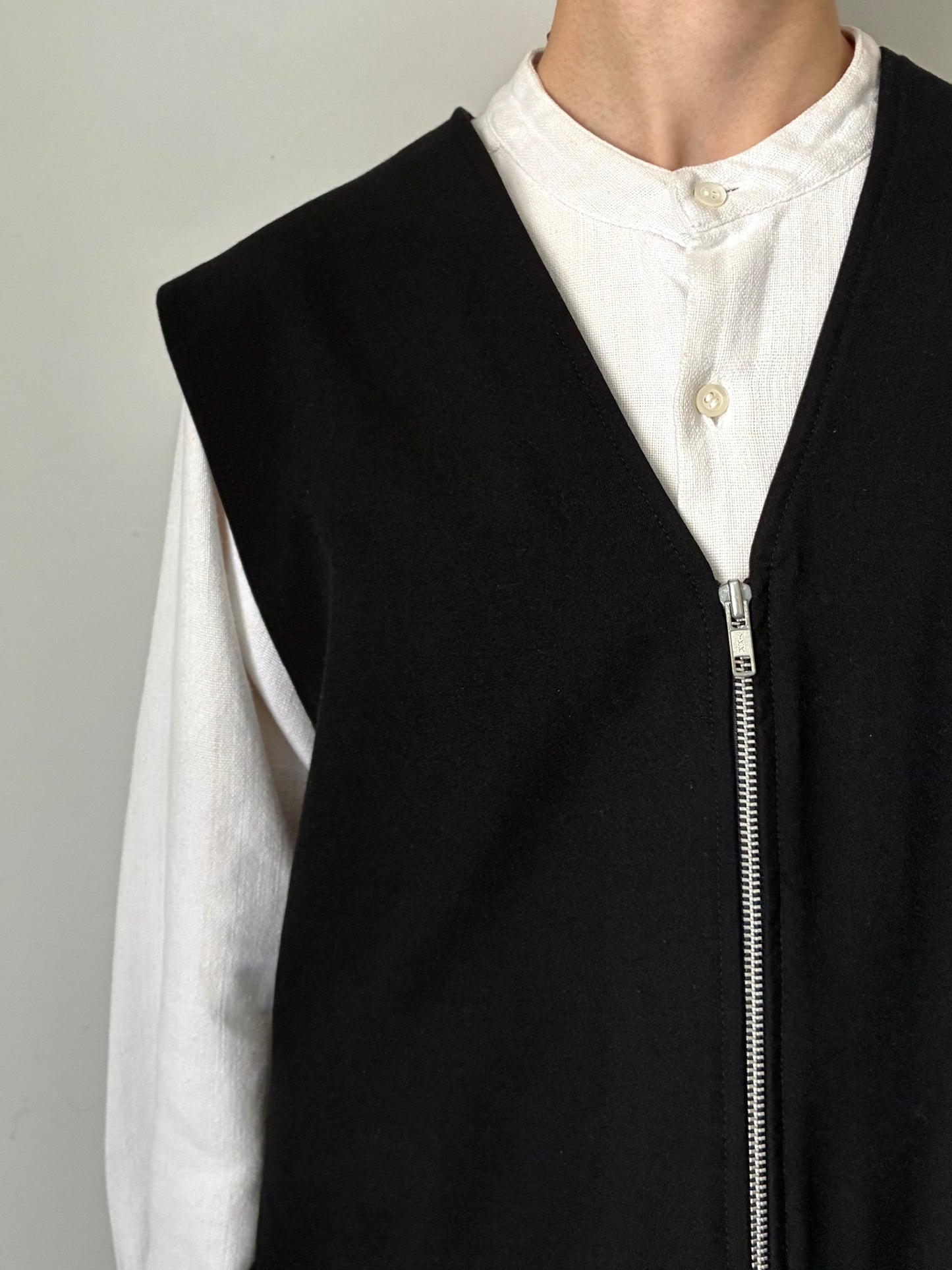 Zipup simple vest made in CANADA