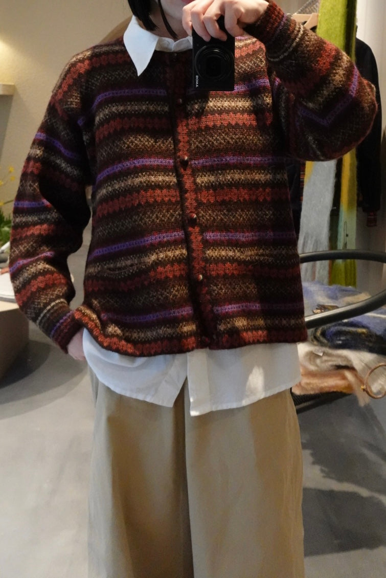 Alpaca fair isle cardigan