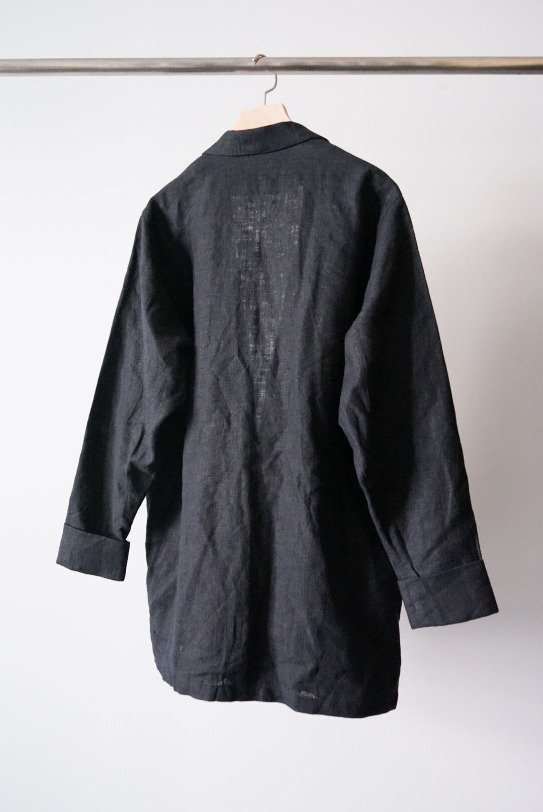 Black ramie over jacket