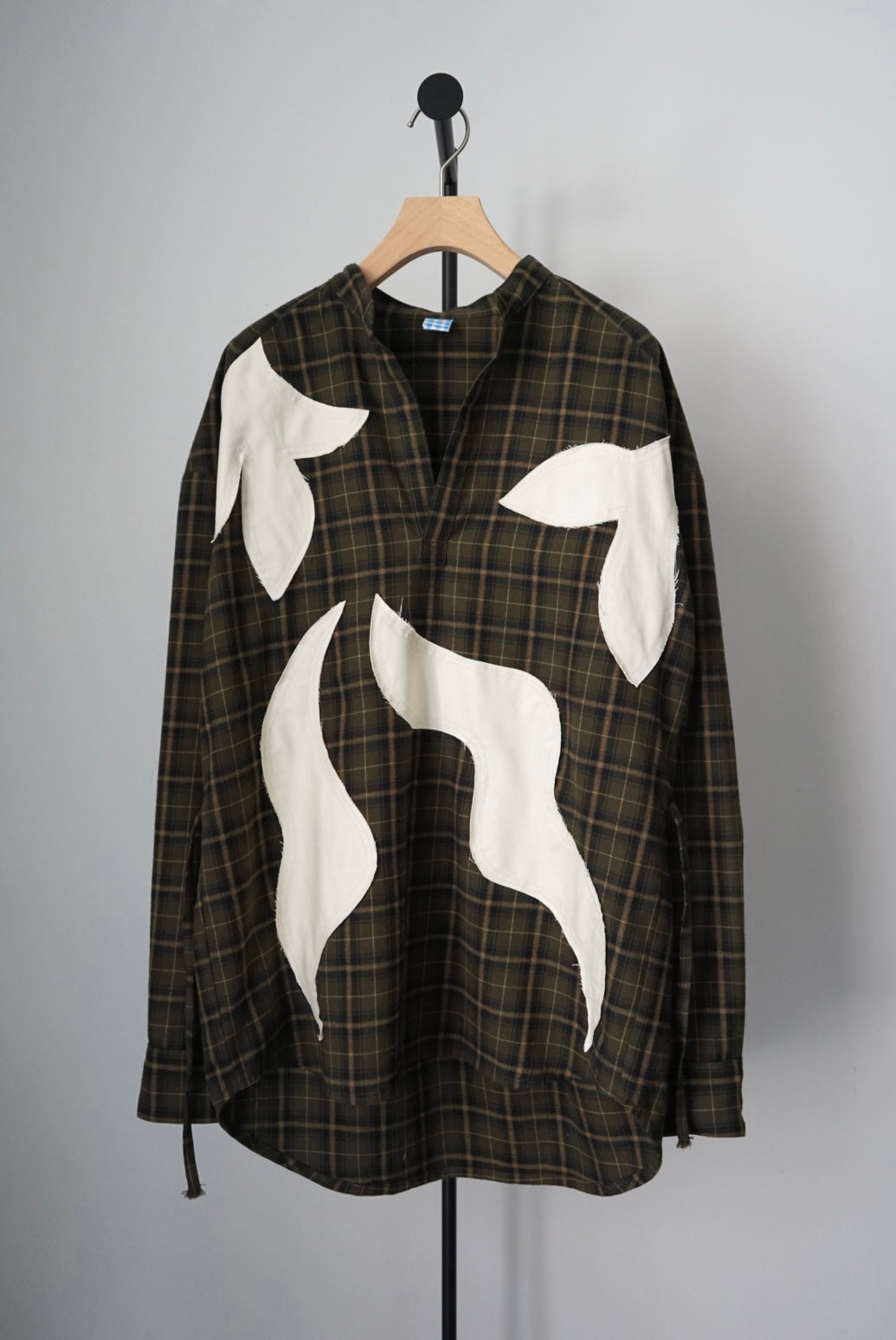 【SHOTAHIYAMA】leaf patchwork pullover shirt