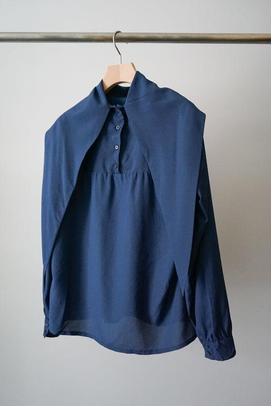 Design big collar blouse