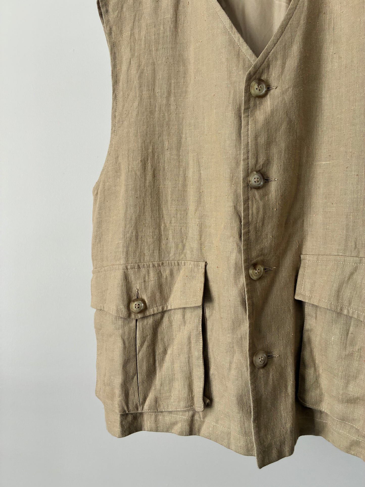 Euro linen vest made in Italy