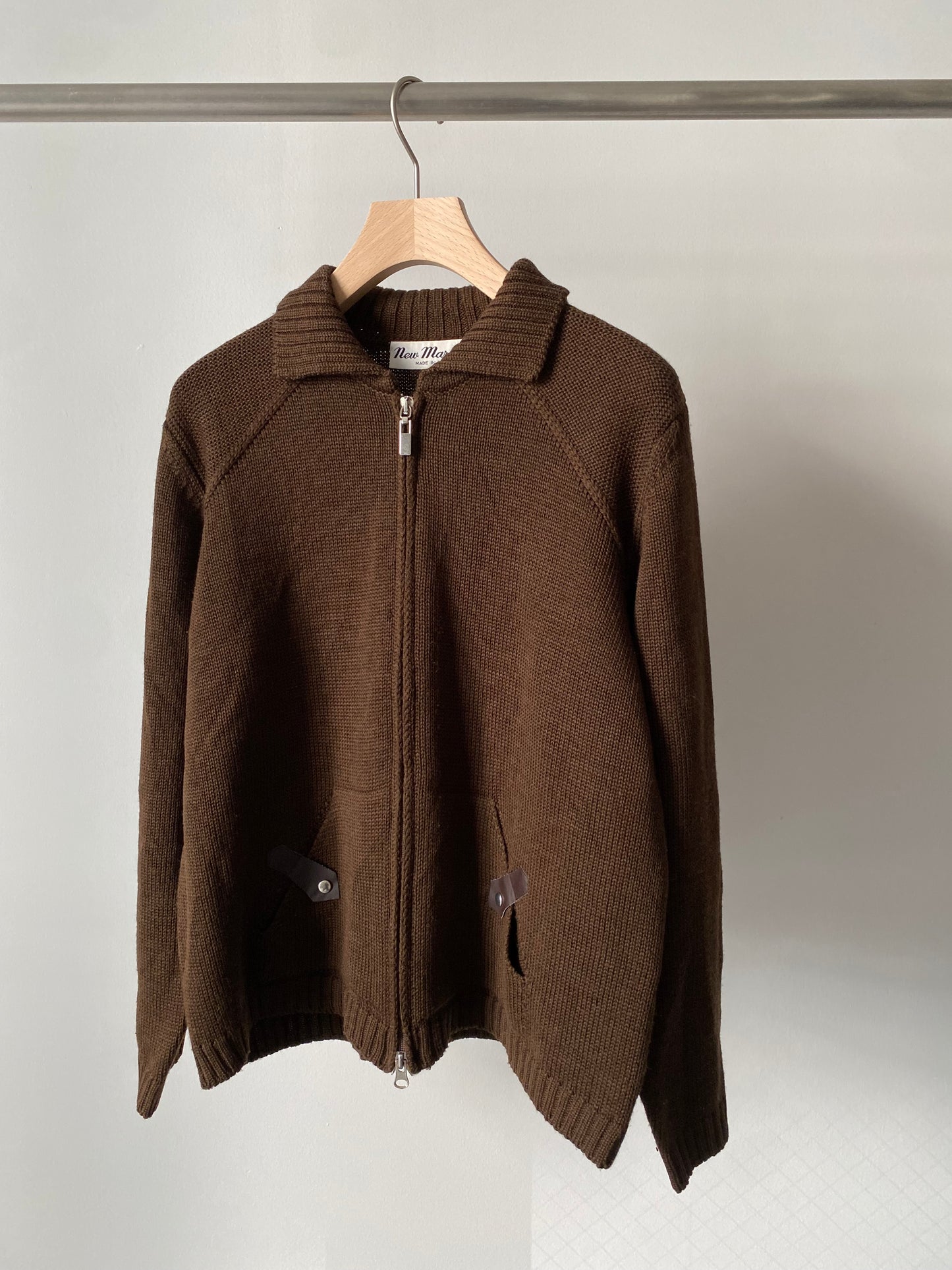 Zip-up knit top made in Italy