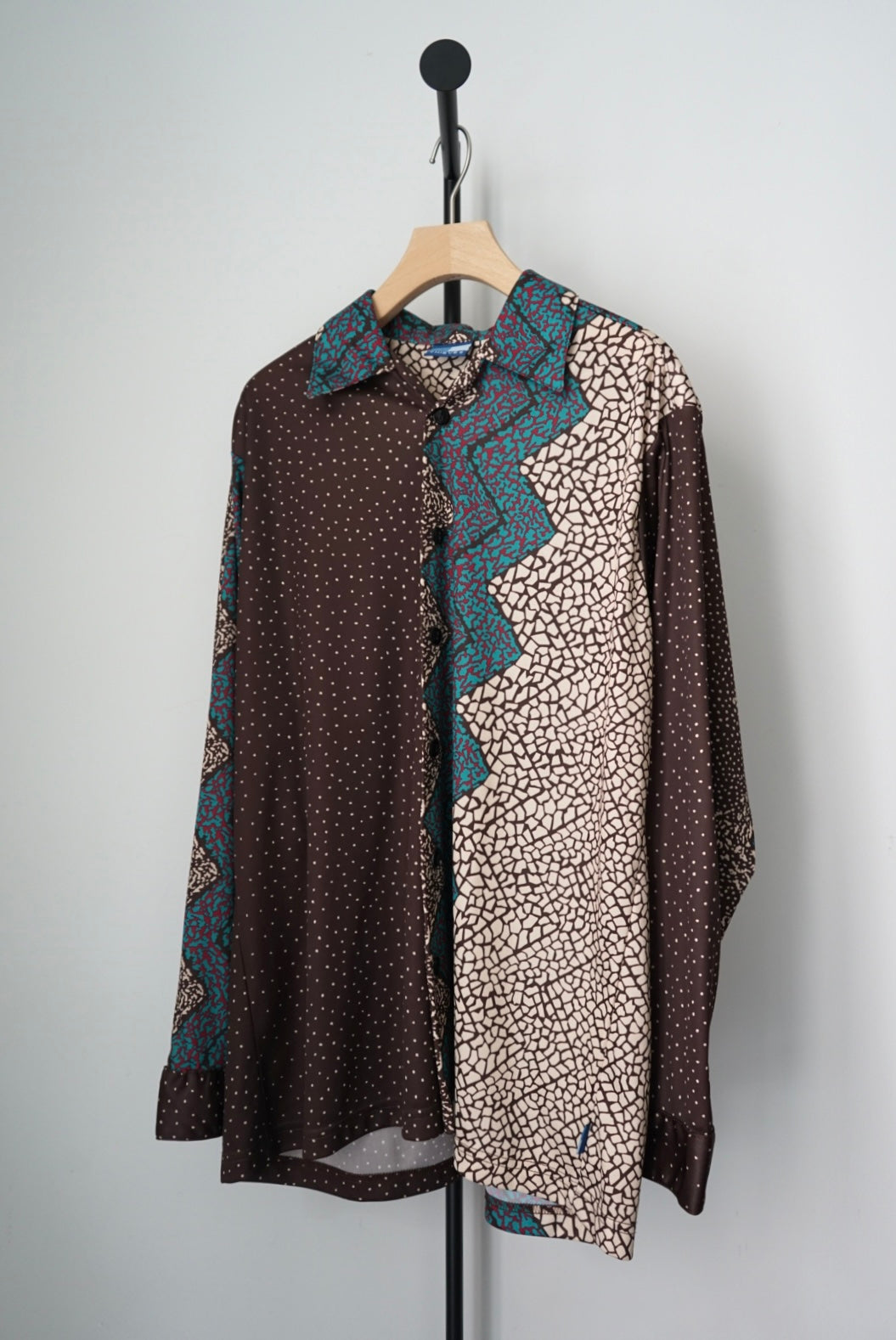 Multi pattern open collar shirts