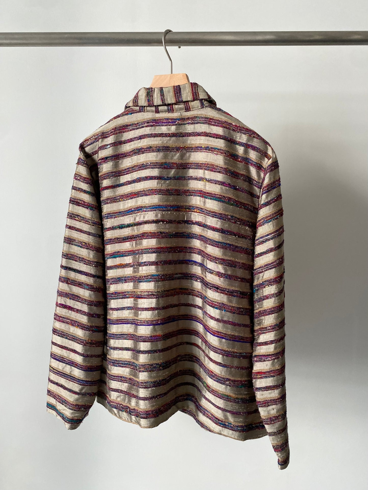 Silk woven border jacket