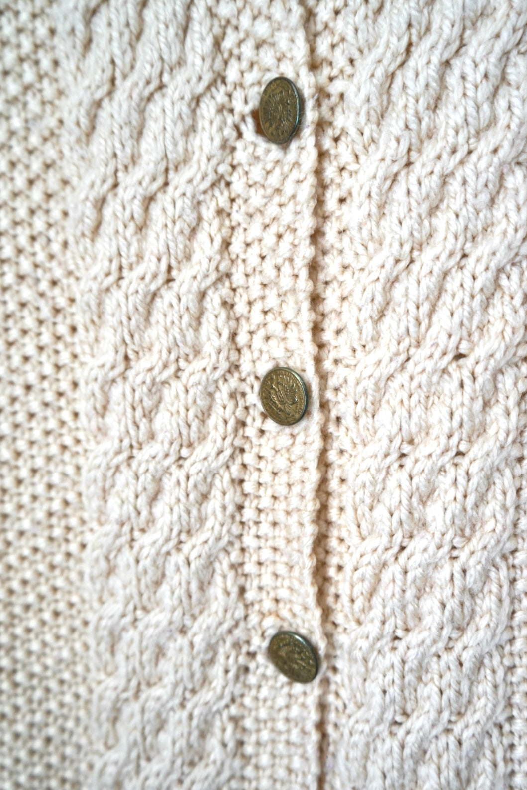 Cable knit vest