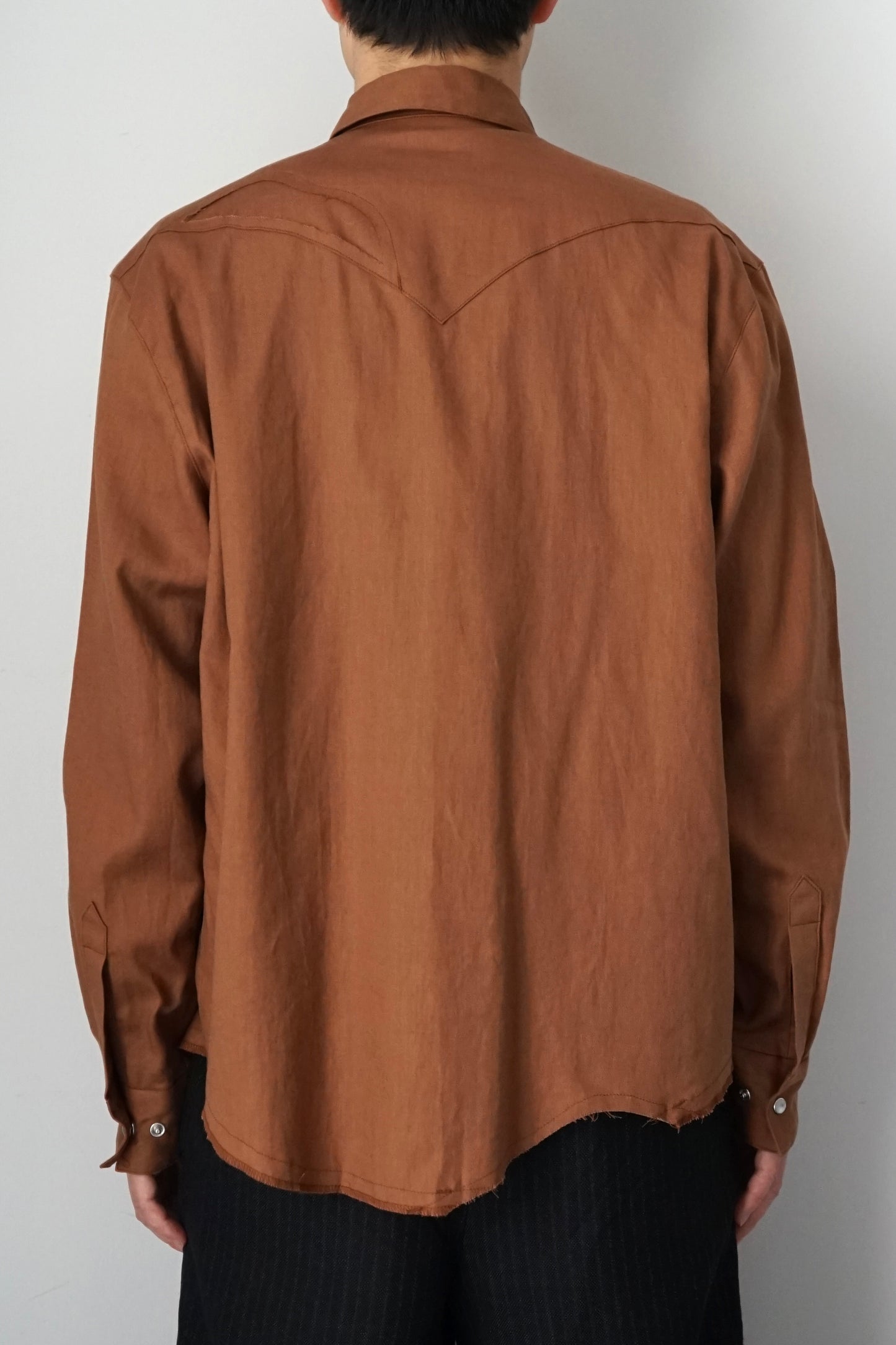 【SHOTAHIYAMA】cotton linen cutting cutting western shirt