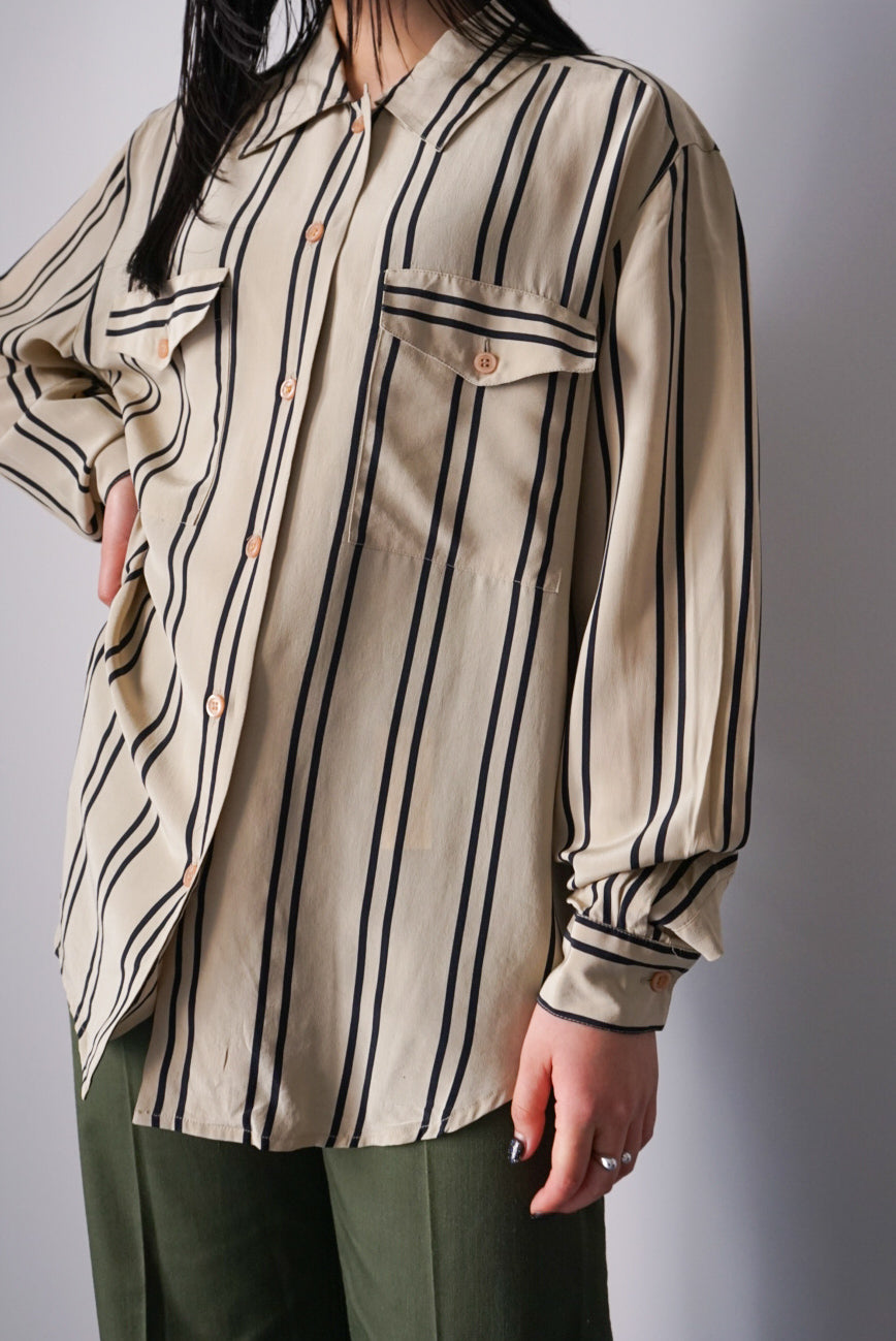 Silk stripe shirt