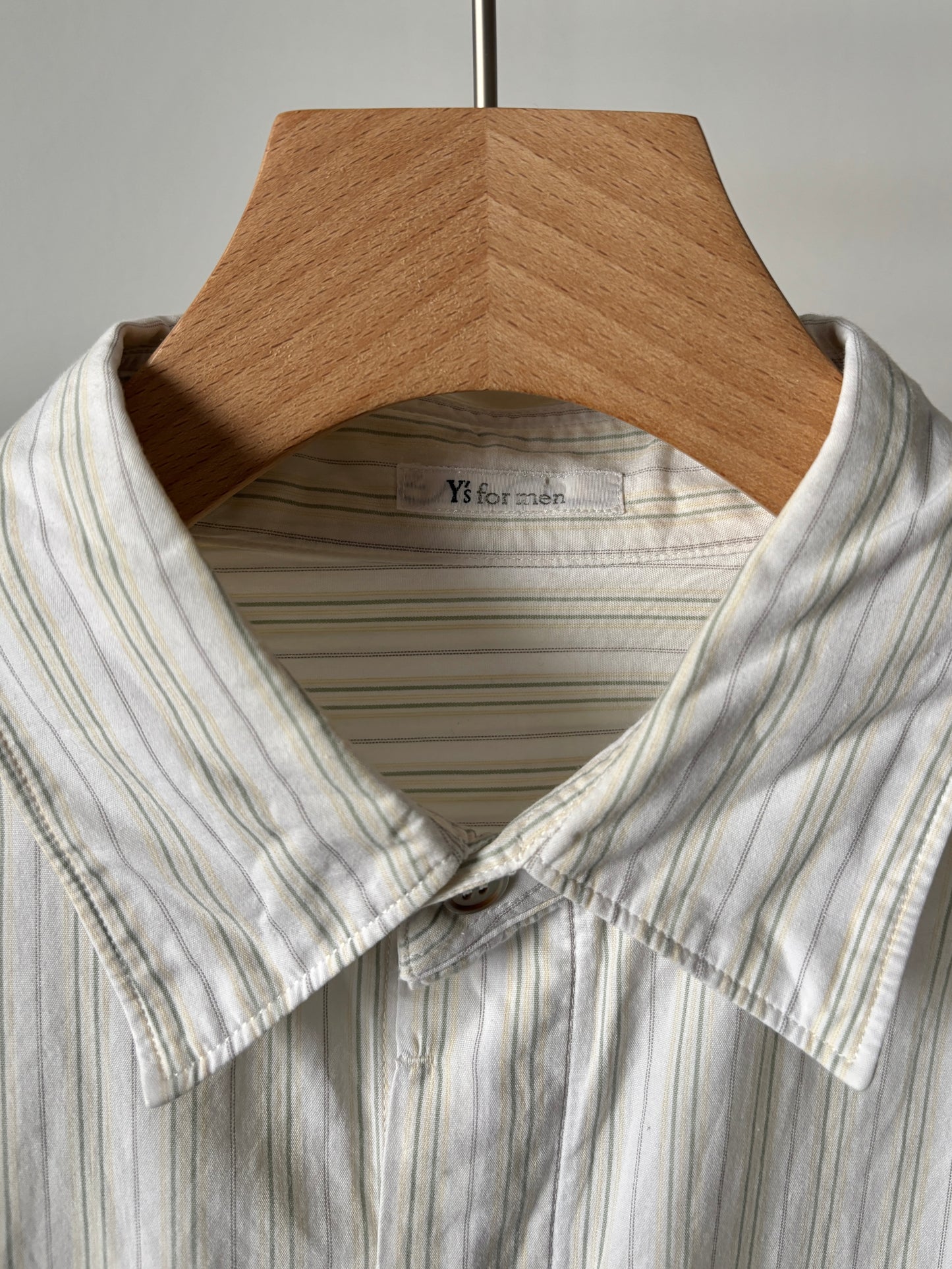 "Y's for men" long shirt (yellow stripe)