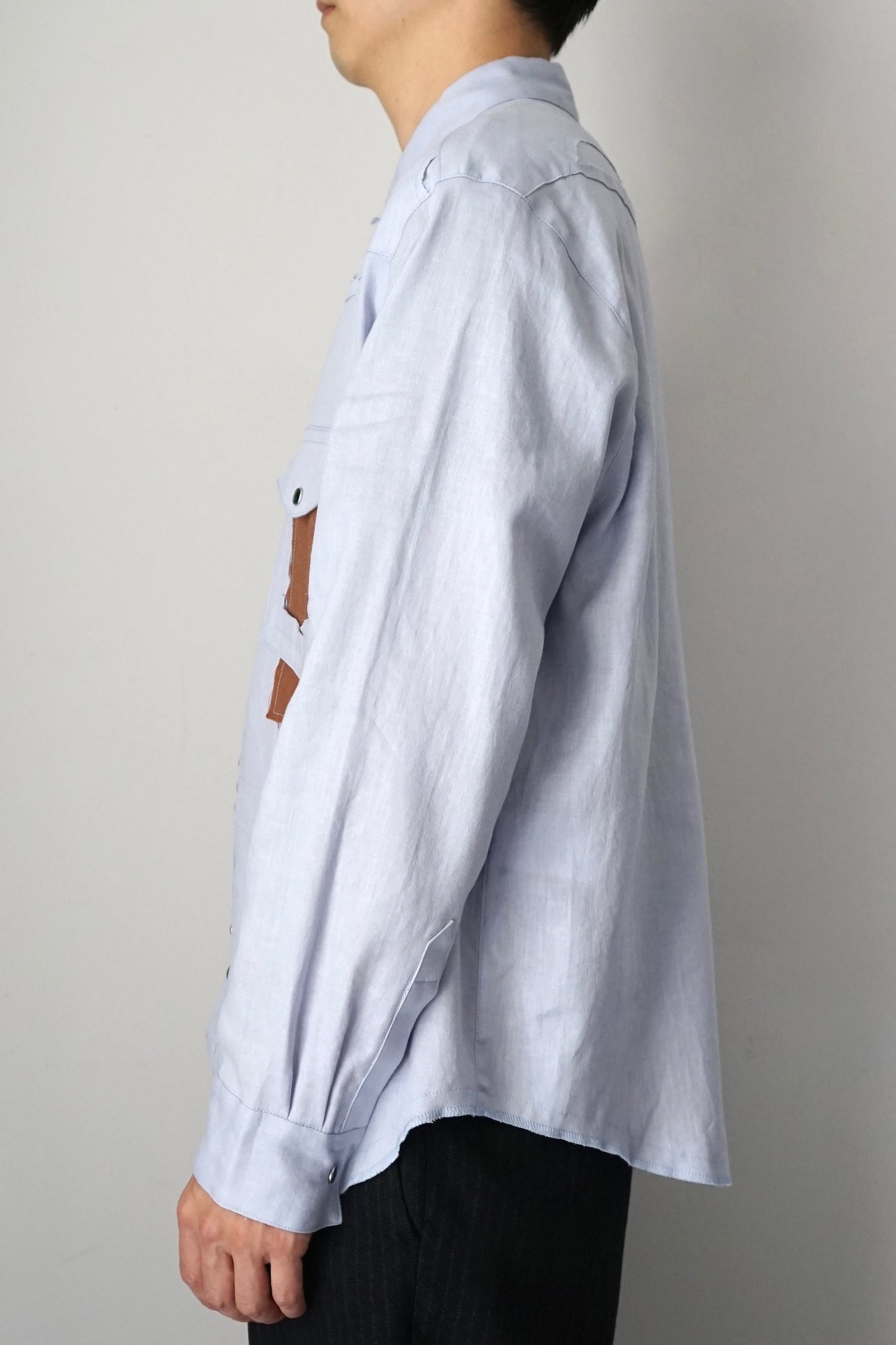 【SHOTAHIYAMA】cotton linen cutting cutting western shirt