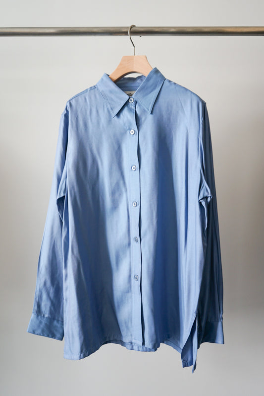 Silk cotton gabardine shirt