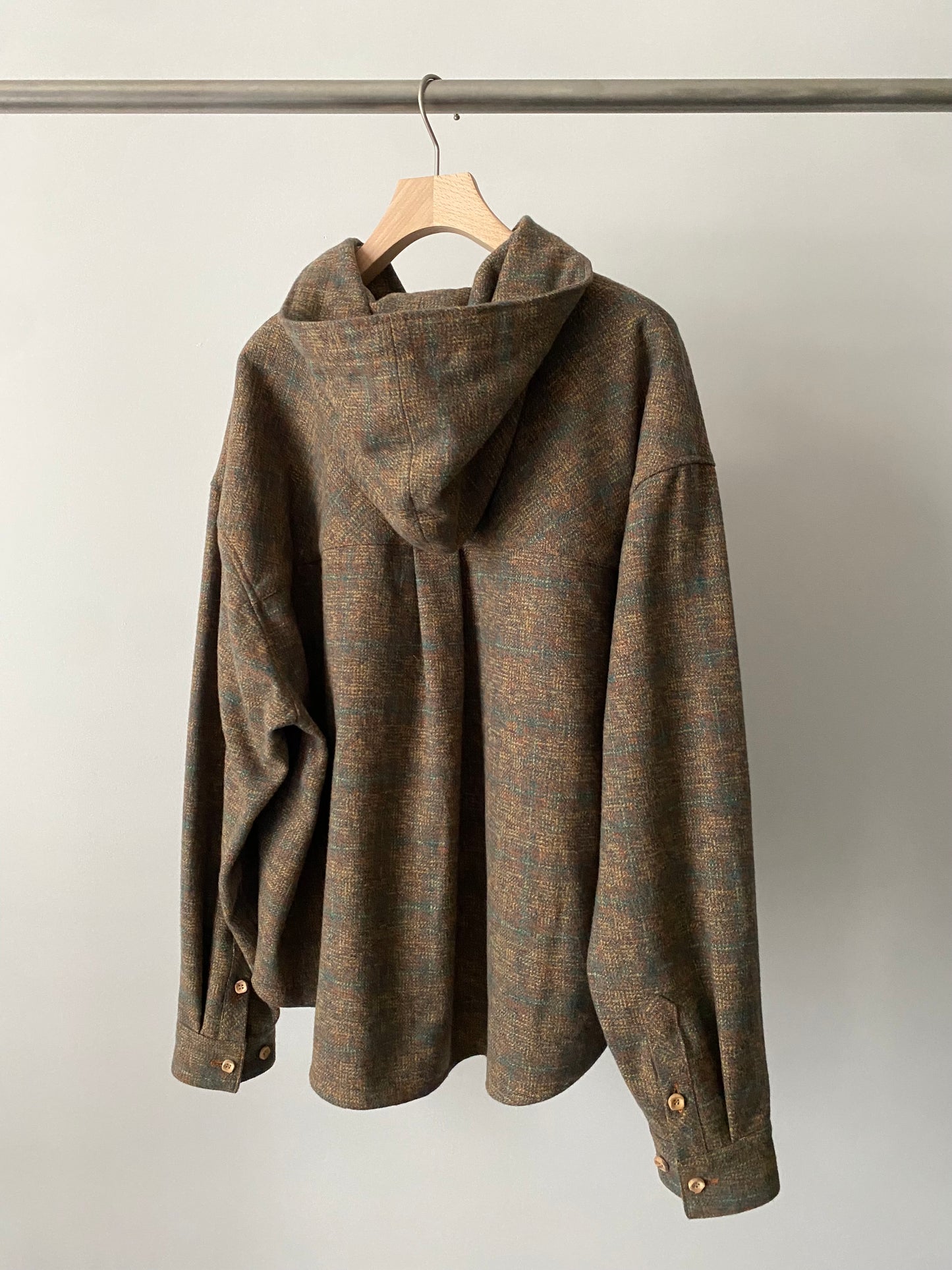 【SHOTAHIYAMA】hooded check shirt