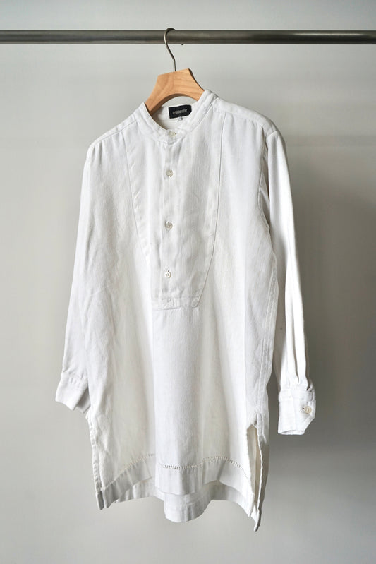 "eskandar" heavy linen pullover shirt made in England