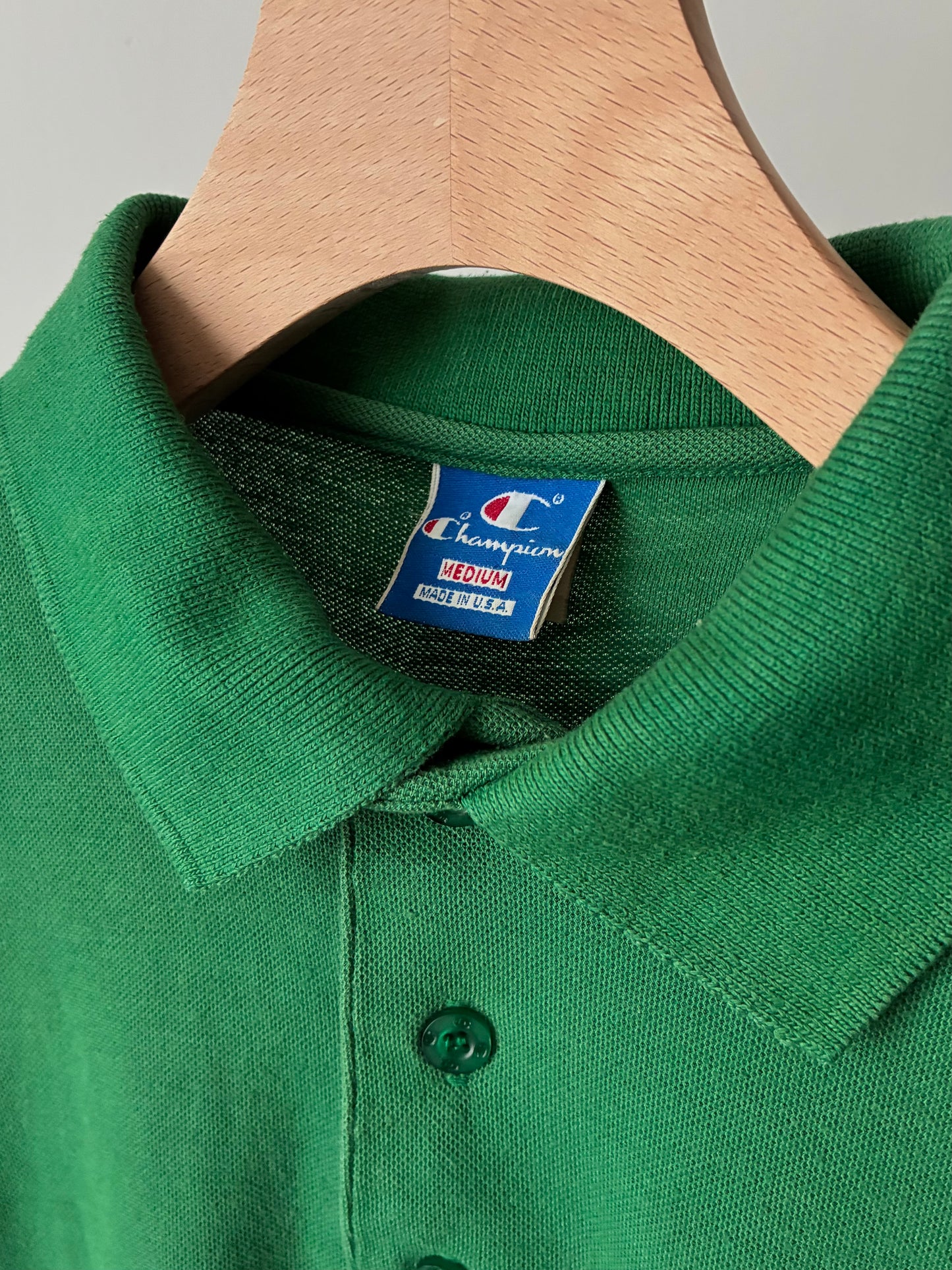 "Champion" soccer print polo made in USA