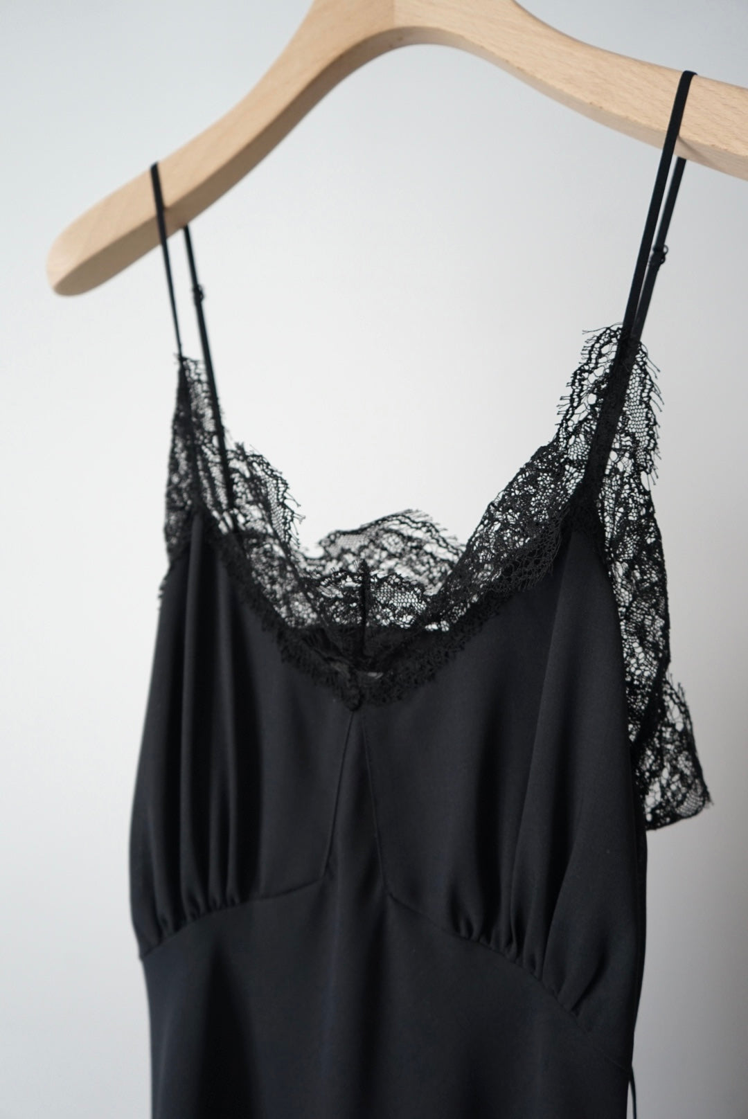 【EUCHRONIA】2way Lace Glitch Dress -black-