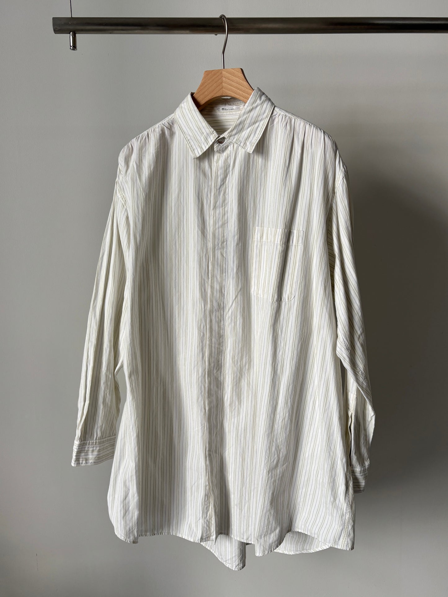 "Y's for men" long shirt (yellow stripe)