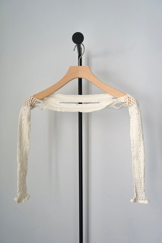 【EUCHRONIA】Stretch Lace Short Tops -ivory-
