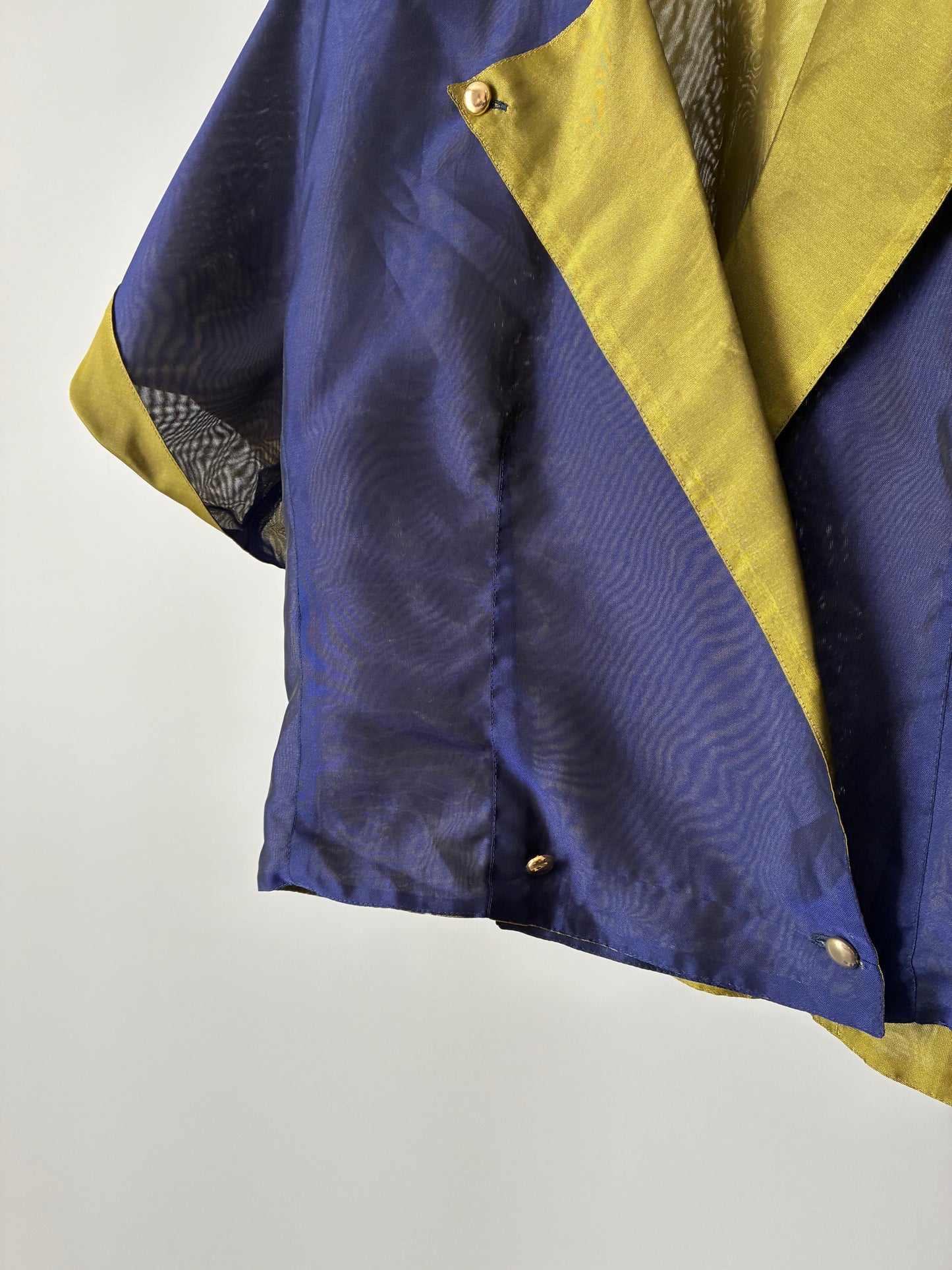 Bicolor design shirt jacket made in Italy
