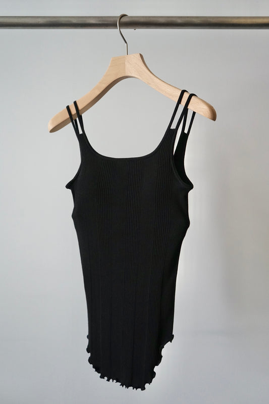 【HAKUJI】Random rib bra TT -black-