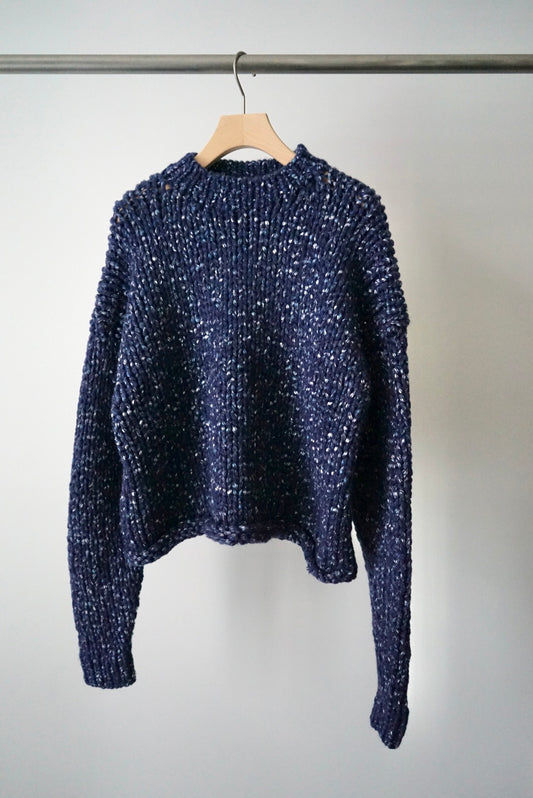 【SHOTAHIYAMA】wool mix hand knit sweater