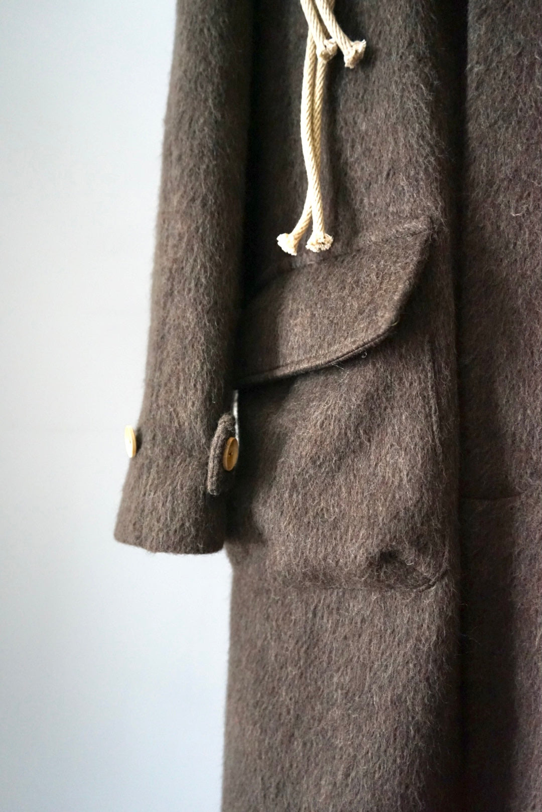 【SHOTAHIYAMA】  stand collar loose wool coat