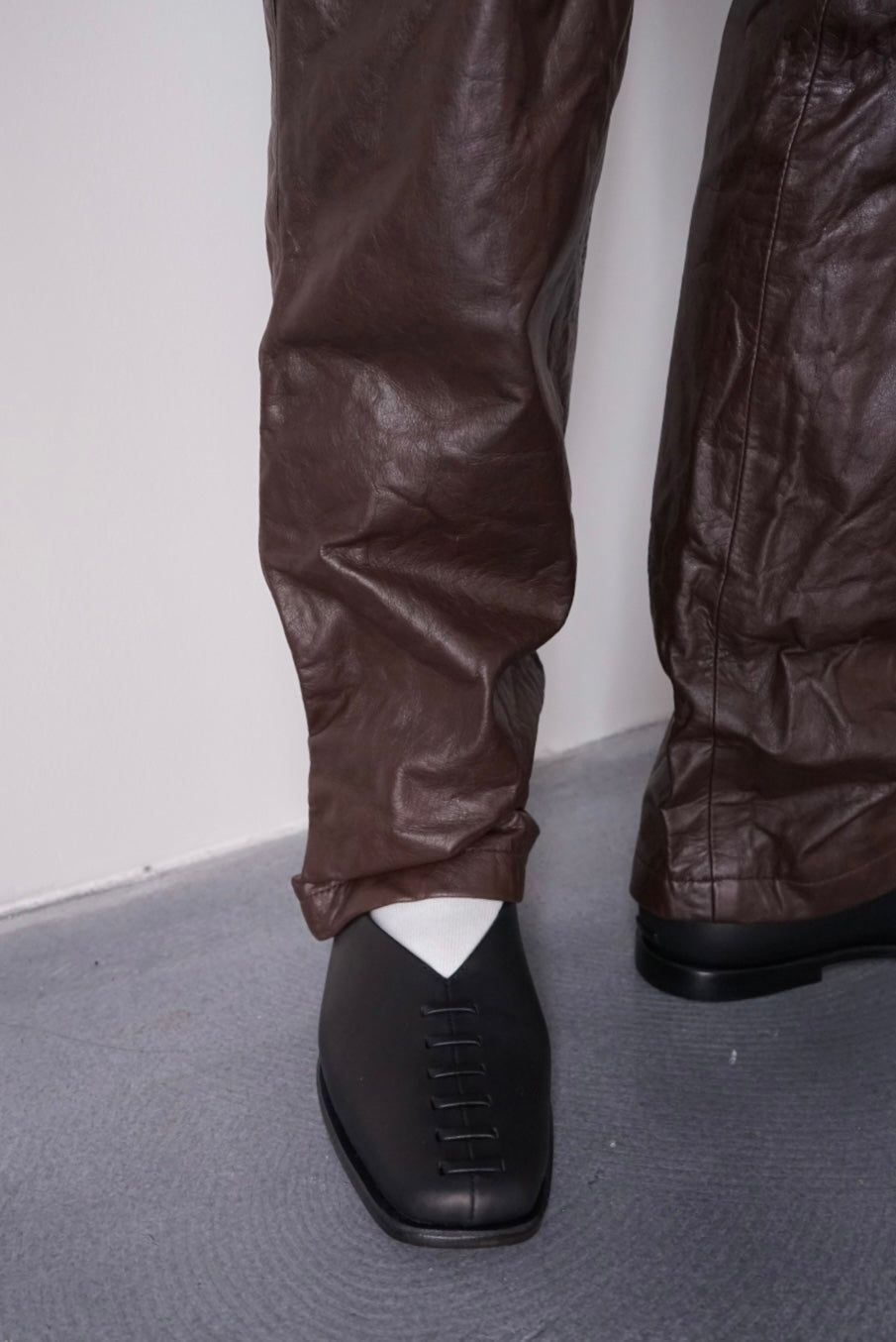 "HAI SPORTING GEAR by ISSEY MIYAKE" leather pants