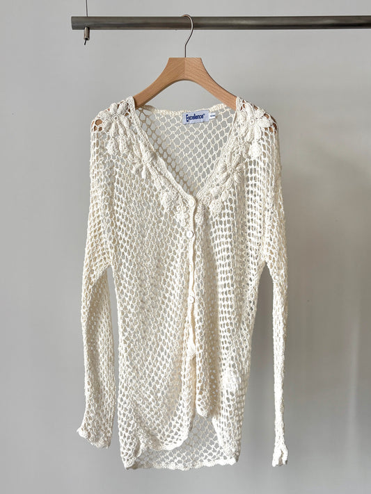 Flower crochet cardigan