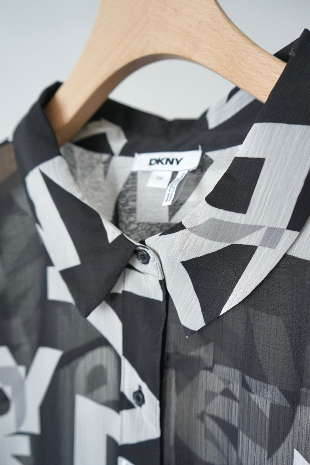 Designer's logo sheer shirts