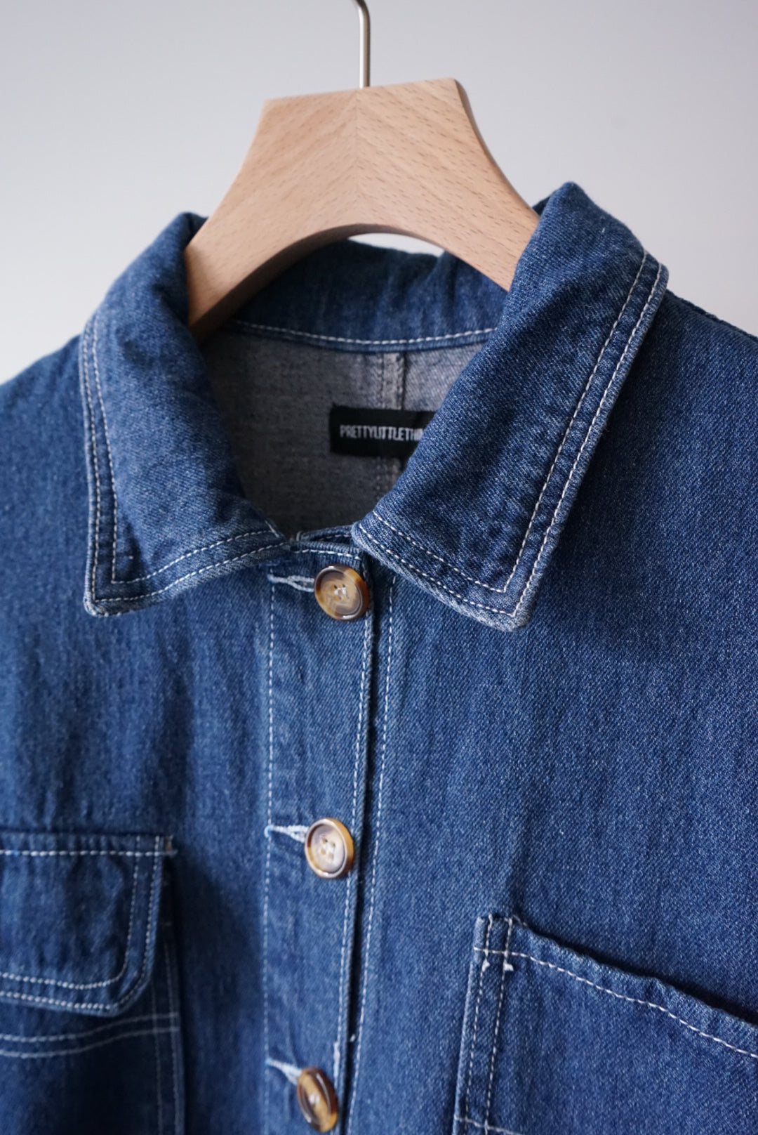 Stitch denim coverall