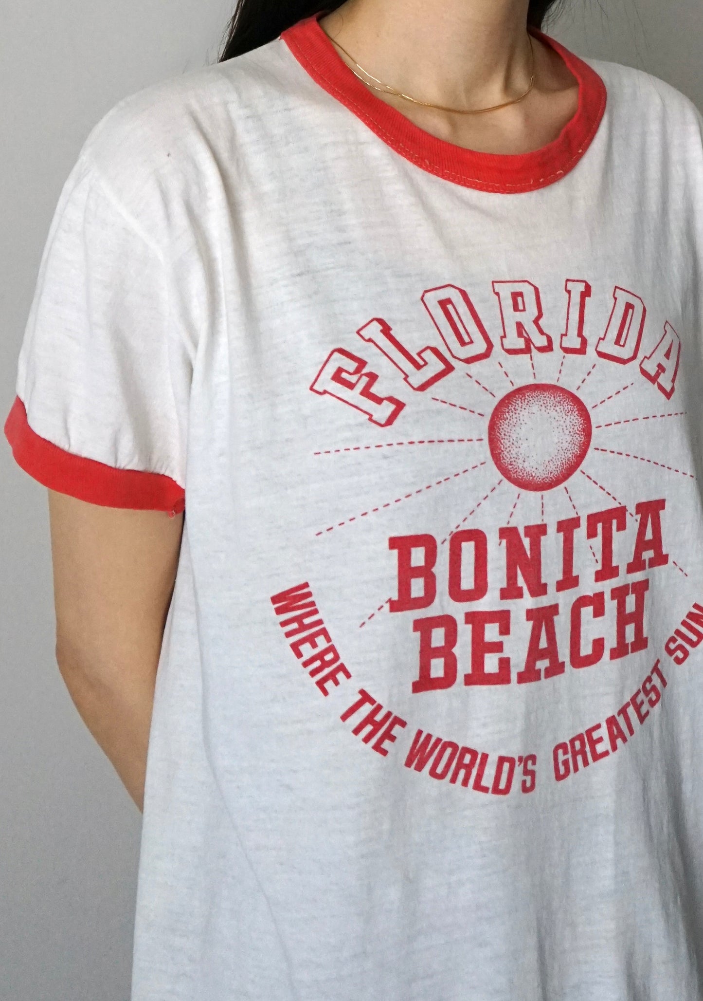 80’s print ringer tee