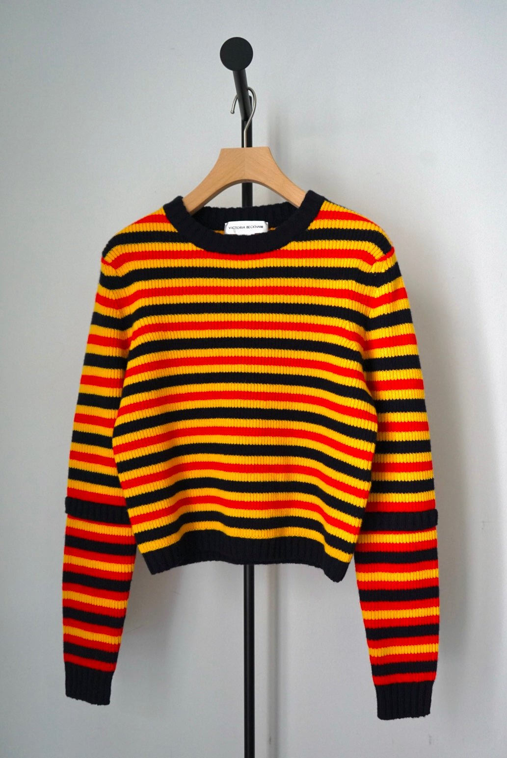 "Victoria Beckham" All Over Stripe Crewneck Sweater