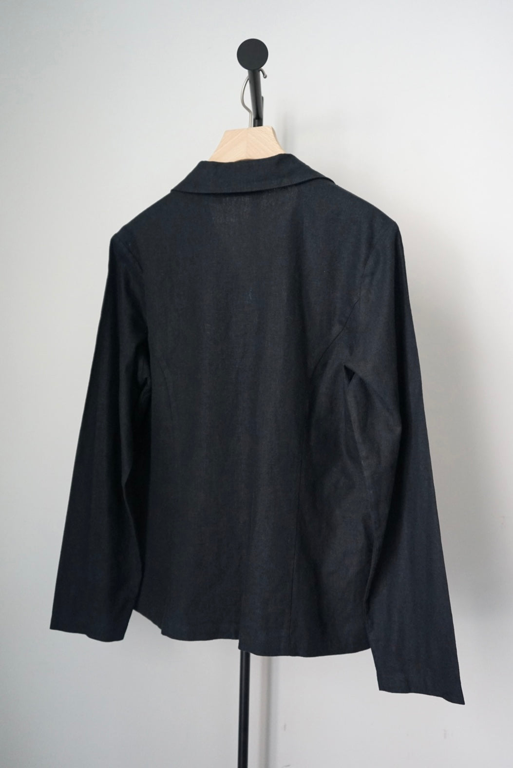 Linen rayon shirt jacket with pocket