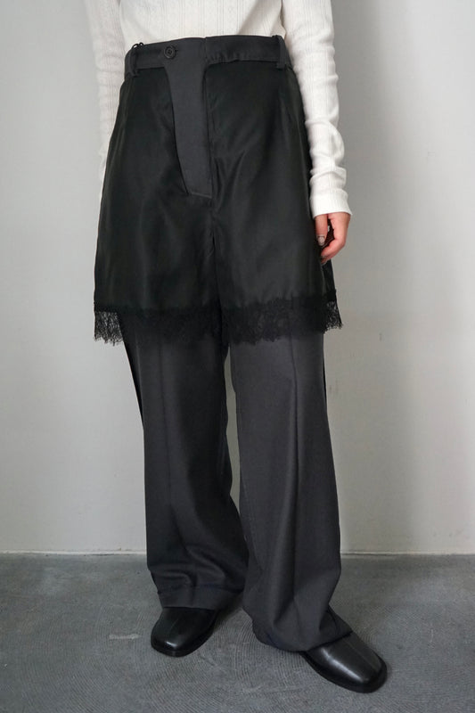 【EUCHRONIA】Reversible Lace Trousers
