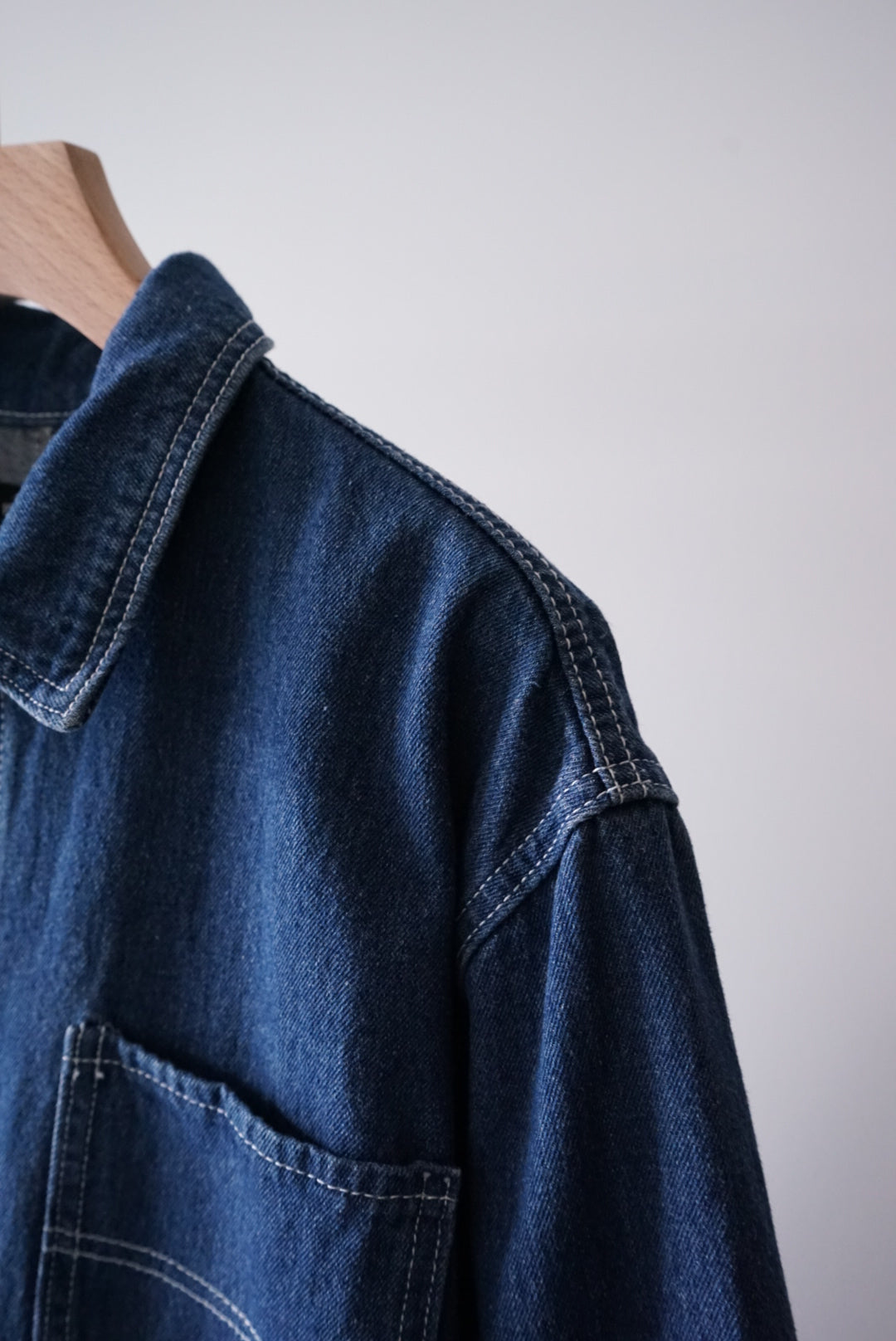 Stitch denim coverall