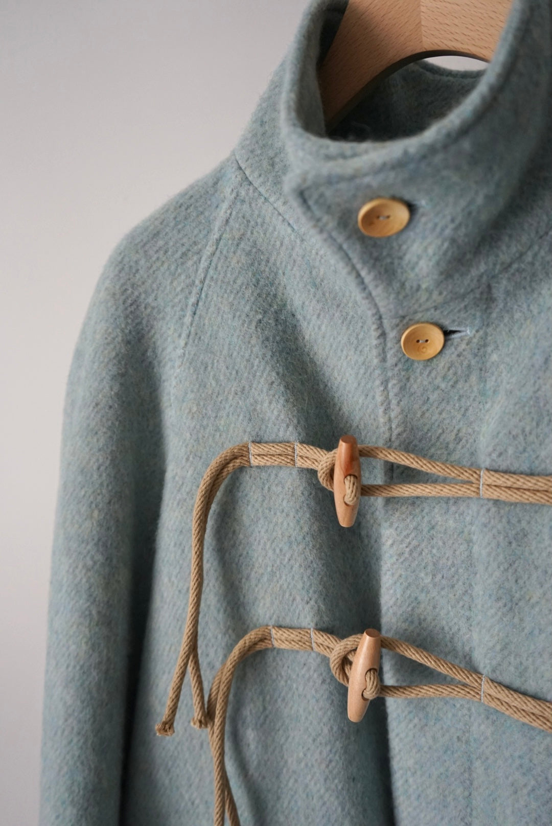 【SHOTAHIYAMA】  stand collar loose wool coat
