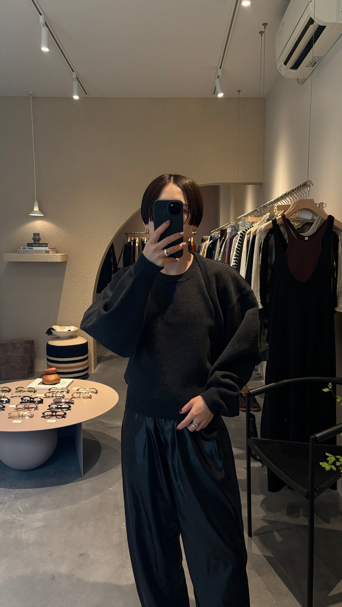 【tyn.TGOR】Saparate sweat -l.gray-
