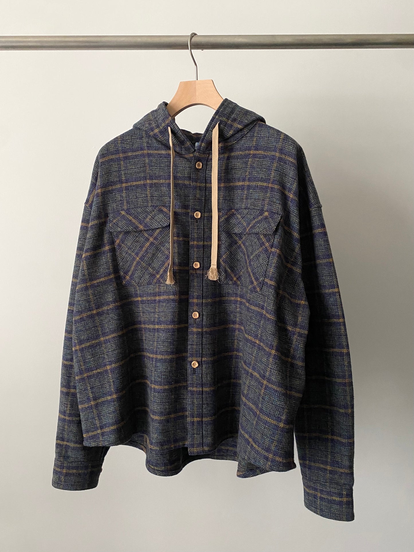 【SHOTAHIYAMA】hooded check shirt