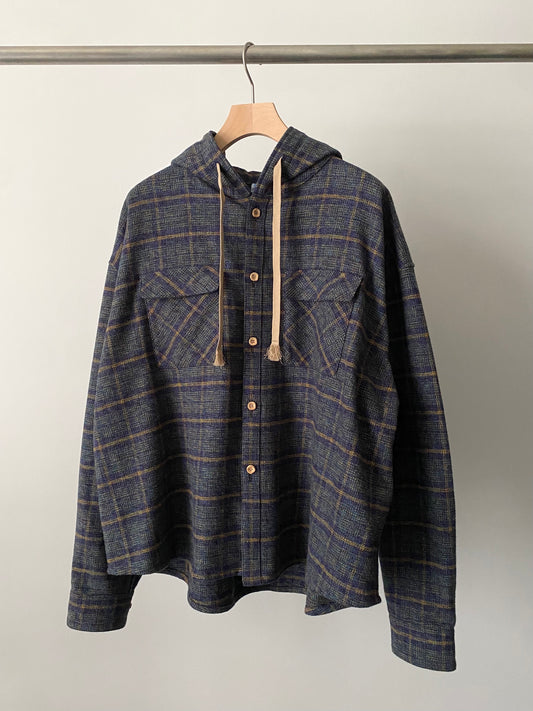 【SHOTAHIYAMA】hooded check shirt