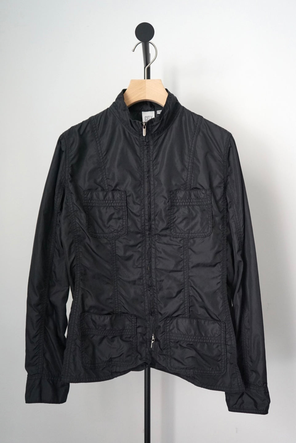 "CITY DKNY" double zipper design jacket