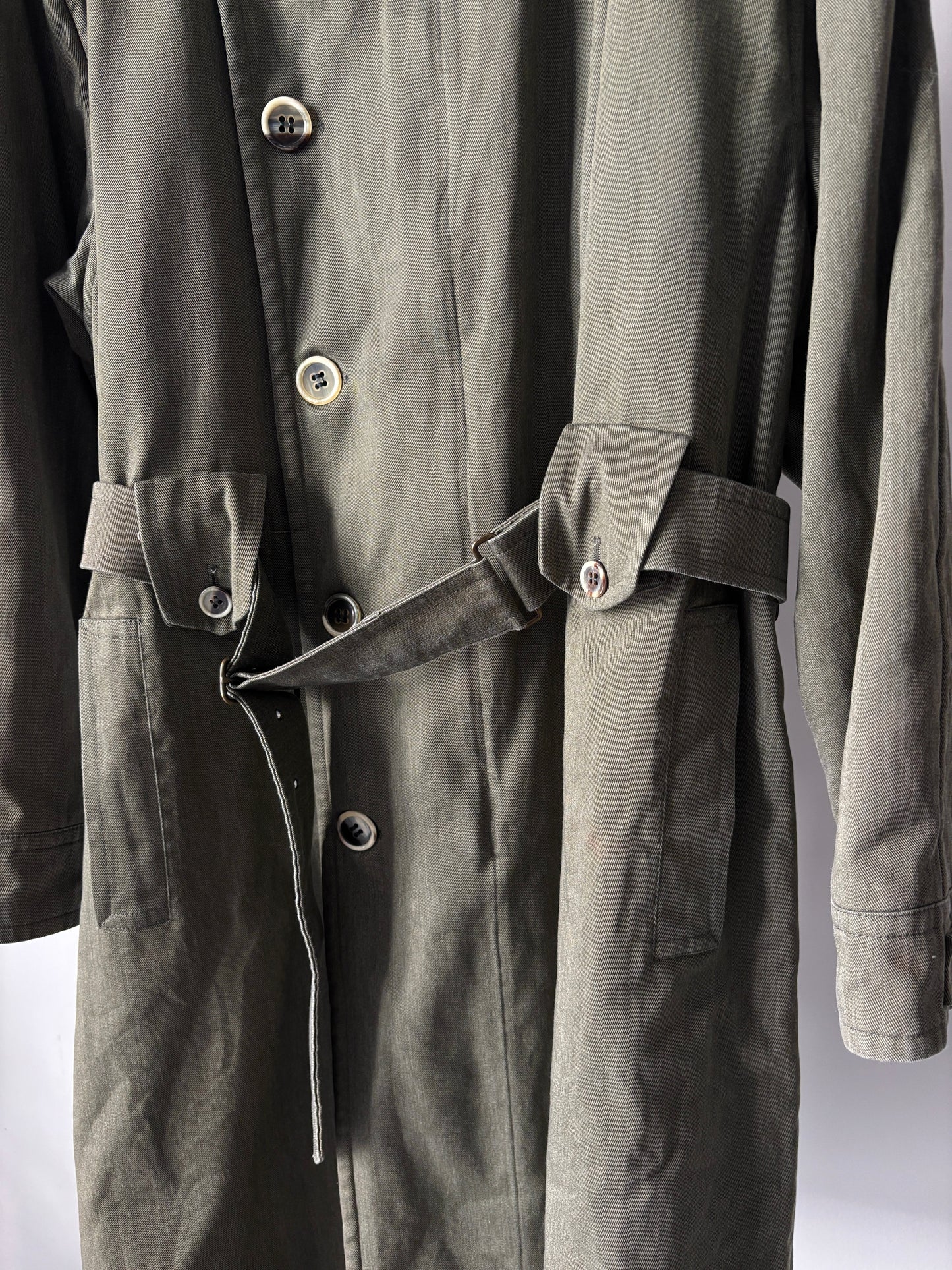 Stand collar long coat made in Italy