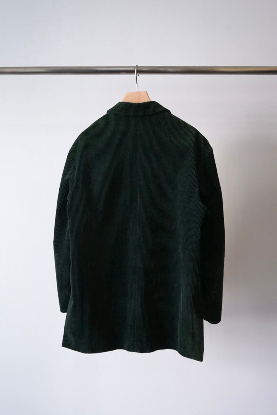 Deep green corduroy jacket made in italy